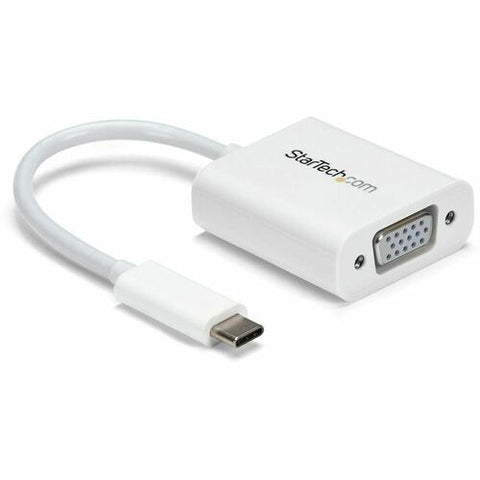 StarTech.com USB-C to VGA adapter - USB Type-C to VGA Video Converter - White CDP2VGAW