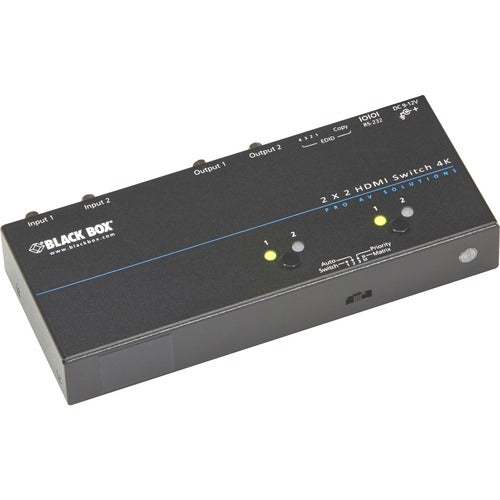 Black Box 4K HDMI Matrix Switch - 2 x 2 VSW-HDMI2X2-4K