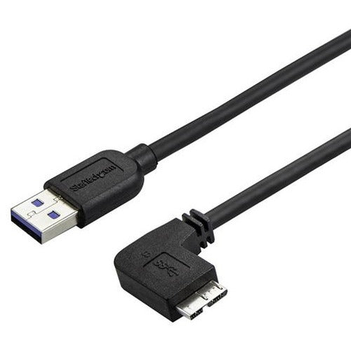 StarTech.com Slim Micro USB 3.0 Cable - Right-angle Micro-USB - 1m (3ft) USB3AU1MRS