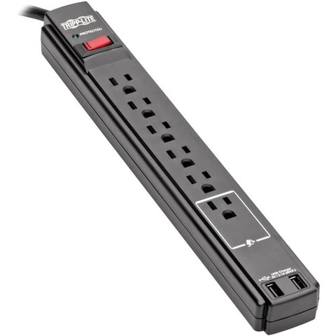 Tripp Lite by Eaton Protect It! 6-Outlet Surge Suppressor/Protector TLP606USBB