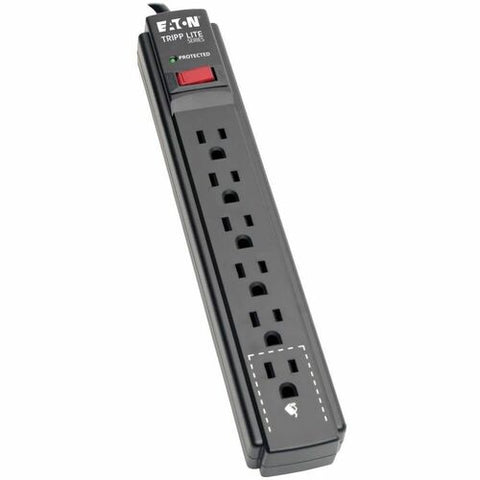 Tripp Lite series Protect It! 6-Outlet Surge Protector, 15 ft. Cord, 790 Joules, Black Housing TLP615B
