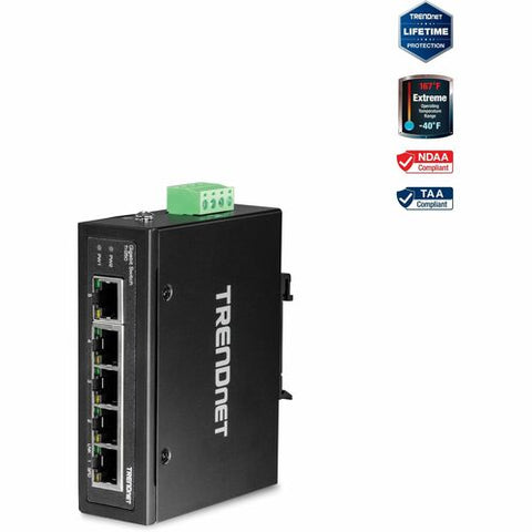TRENDnet 5-port hardened Industrial Gigabit Switch TI-G50