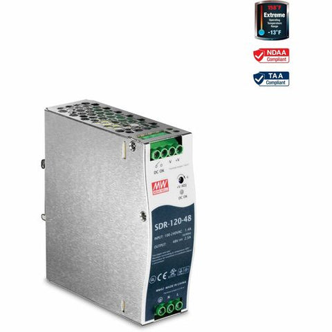 TRENDnet DIN Rail 48V 120W Power Supply for TI-PG541 TI-S12048