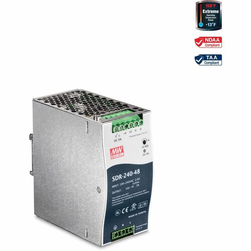 TRENDnet DIN Rail 48V 240W Power Supply for TI-PG80 TI-S24048