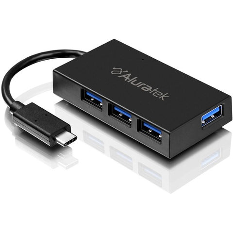 Aluratek 4-Port USB 3.1 Type-C Hub AUHC0304F