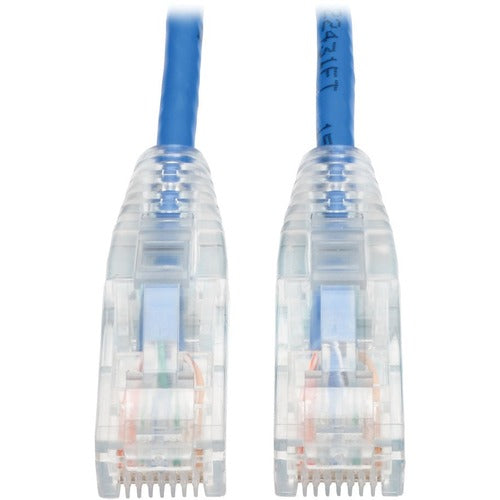 Tripp Lite by Eaton Cat6 Gigabit Snagless Molded Slim UTP Patch Cable (RJ45 M/M), Blue, 1ft N201-S01-BL