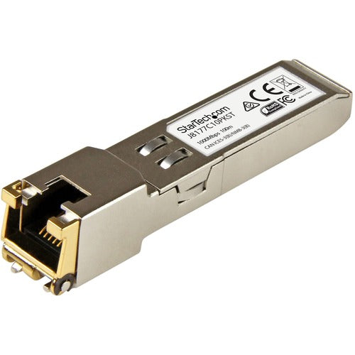 StarTech.com HP J8177C Compatible SFP Transceiver Module - 1000BASE-T - 10 Pack J8177C10PKST