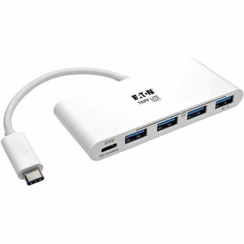 Tripp Lite by Eaton 4-Port USB 3.1 Gen 1 Portable Hub, USB-C to (x4) USB-A, with USB-C Charging Port U460-004-4A-C