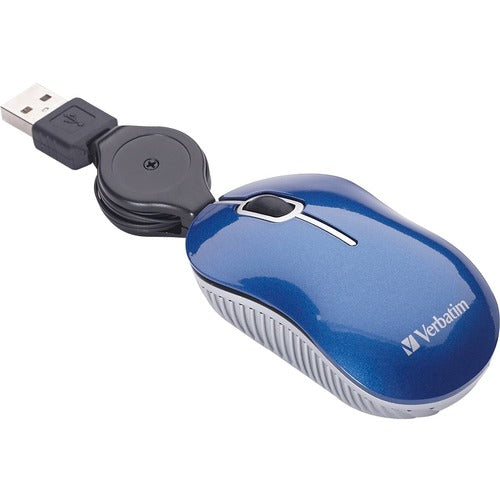 Verbatim Mini Travel Optical Mouse - Blue 98616