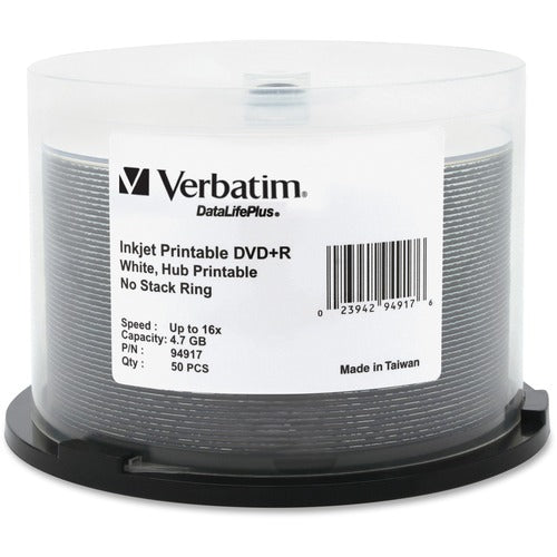 Verbatim 16X White Inkjet Printable DVD+R 94917