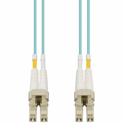 AddOn 6.5m LC to LC Aqua OM4 Duplex OFNR (Riser-Rated) Fiber Patch Cable ADD-LC-LC-65M5OM4