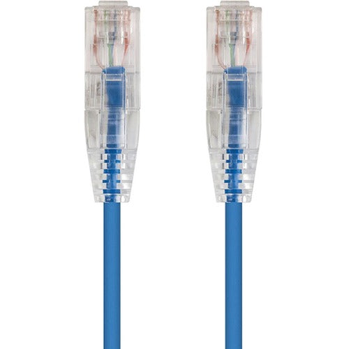 Monoprice SlimRun Cat6 28AWG UTP Ethernet Network Cable, 3ft Blue 13528