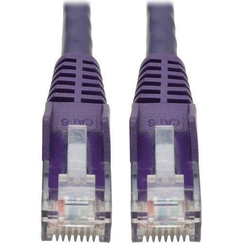 Tripp Lite by Eaton Cat6 Gigabit Snagless Molded UTP Patch Cable (RJ45 M/M), Purple, 2 ft N201-002-PU
