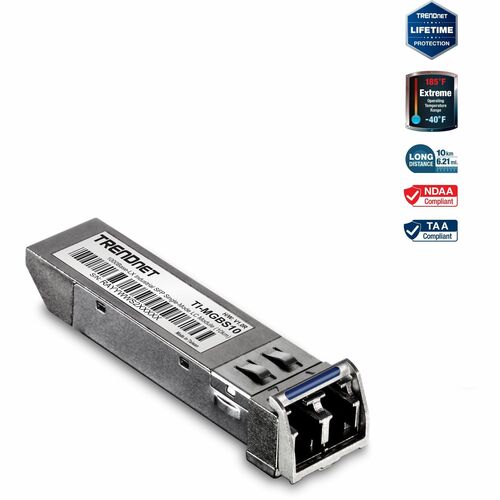 TRENDnet Hardened Mini-GBIC Single-Mode LC Module (10KM) TI-MGBS10