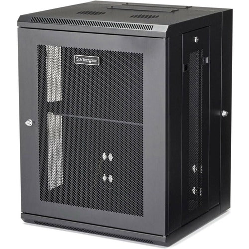 StarTech.com 15U Wall-Mount Server Rack Cabinet - 16.1 in. Deep - Hinged RK1520WALHM