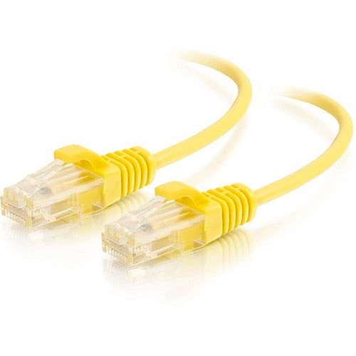 C2G 7ft Cat6 Slim Snagless Unshielded (UTP) Ethernet Cable - Yellow 01173