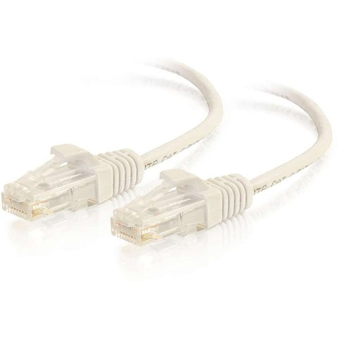 C2G 10ft Cat6 Slim Snagless Unshielded (UTP) Ethernet Cable - White 01189