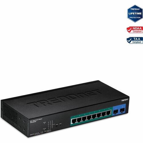 TRENDnet 10-Port Gigabit Web Smart  PoE+ Switch TPE-082WS