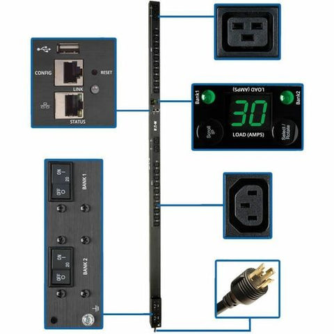 Tripp Lite by Eaton PDUMV30HVNETLX 24-Outlet PDU PDUMV30HVNETLX