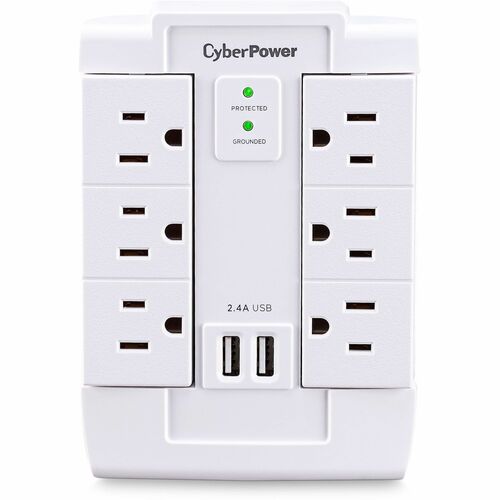 CyberPower Professional Surge CSP600WSURC2 6-Outlets Surge Suppressor/Protector CSP600WSURC2