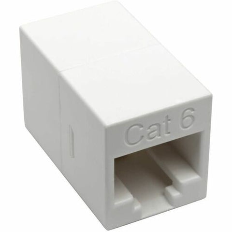 Tripp Lite by Eaton Cat6 Straight-Through Modular Compact In-Line Coupler (RJ45 F/F), White, TAA N234-001-WH