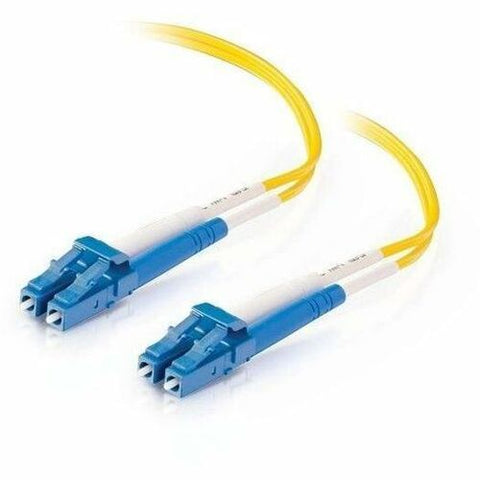 C2G 6.6ft (2m) LC-LC 9/125 OS2 Duplex Single-Mode PVC Fiber Optic Cable - Yellow 26264