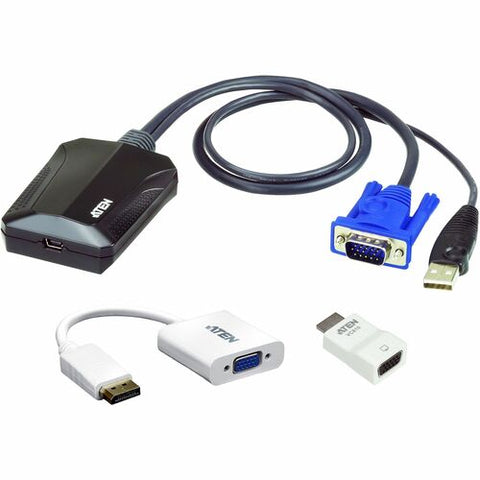 ATEN Laptop USB KVM Console Crash Cart Adapter IT Kit CV211KIT01