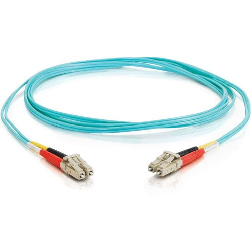 C2G 3m LC-LC 10Gb 50/125 OM3 Duplex Multimode PVC Fiber Optic Cable - Aqua 33047