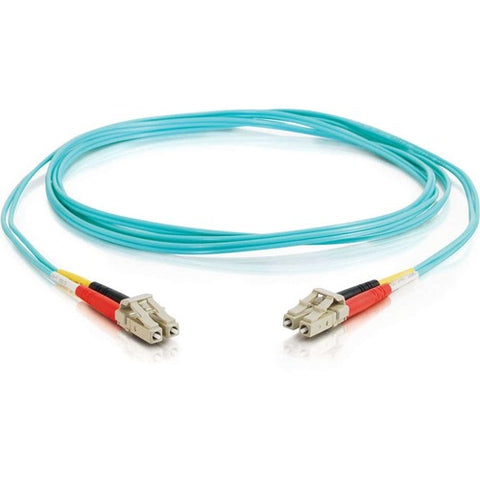 C2G 3m LC-LC 10Gb 50/125 OM3 Duplex Multimode PVC Fiber Optic Cable - Aqua 33047
