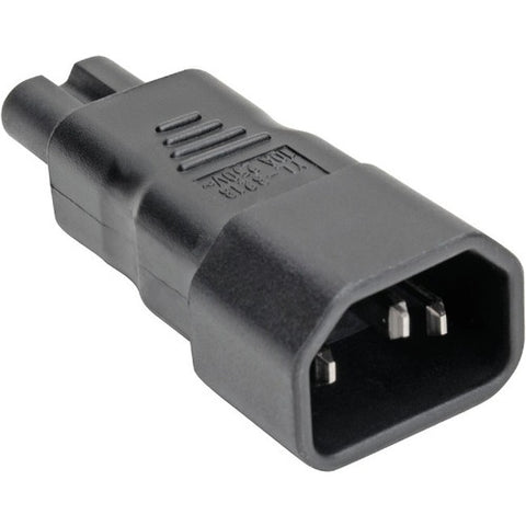 Tripp Lite by Eaton IEC C14 to IEC C7 Power Cord Adapter - 10A, 250V, Black P016-000