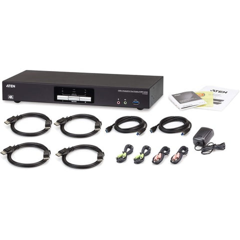 ATEN 2-Port USB 3.0 4K DisplayPort Dual Display KVMP Switch CS1942DP
