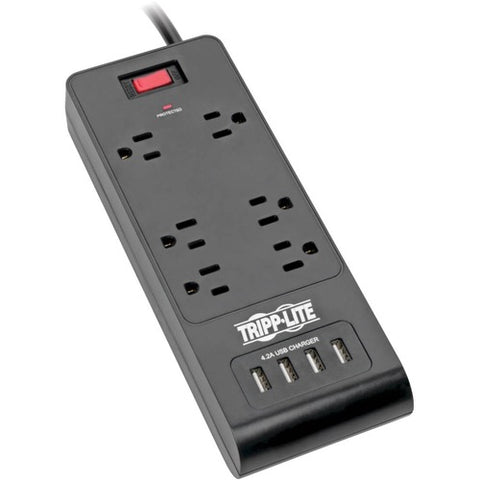 Tripp Lite by Eaton Protect It! TLP664USBB 6-Outlet Surge Suppressor/Protector TLP664USBB