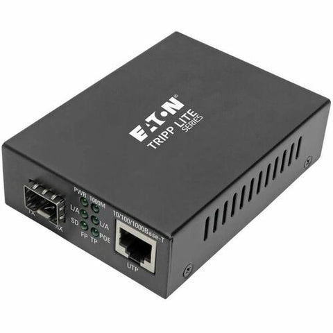 Tripp Lite by Eaton Gigabit SFP Fiber to Ethernet Media Converter, POE+ - 10/100/1000 Mbps N785-P01-SFP