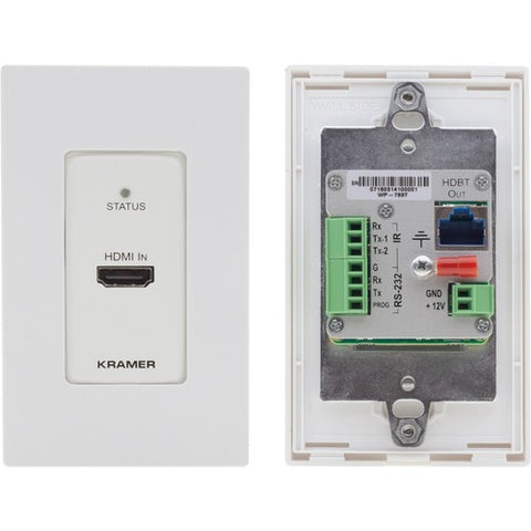 Kramer US-D-size Wall-Plate Transmitter with White &amp; Black Decora Design Frame Sets WP-789T/US-D(W/B)