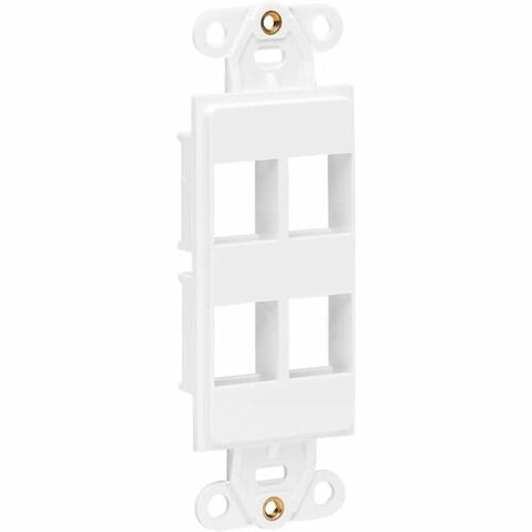 Tripp Lite by Eaton Center Plate Insert, Decora Style - Vertical, 4 Ports N042D-004V-WH