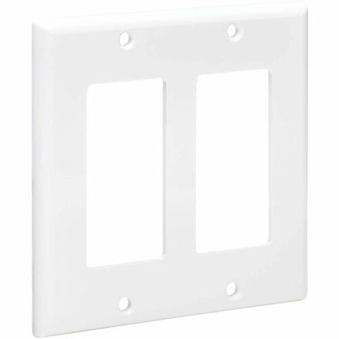 Tripp Lite by Eaton Double-Gang Faceplate, Decora Style - Vertical, White N042D-200-WH