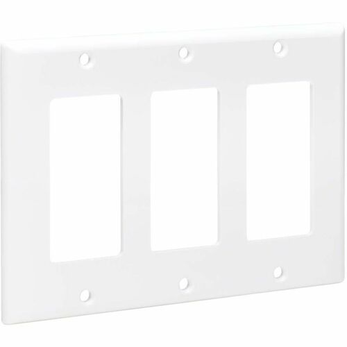 Tripp Lite by Eaton Triple-Gang Faceplate, Decora Style - Vertical, White N042D-300-WH