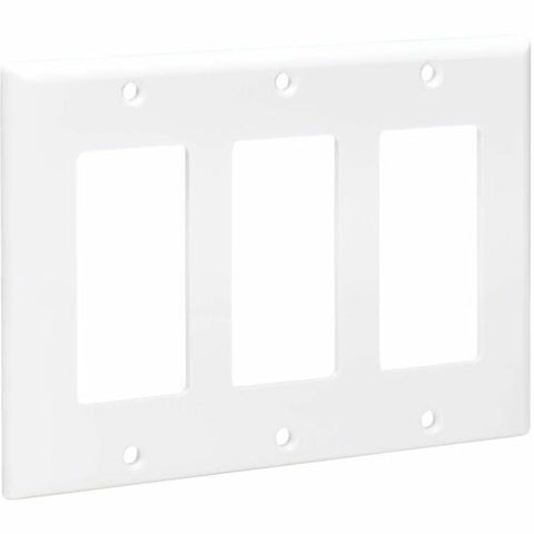 Tripp Lite by Eaton Triple-Gang Faceplate, Decora Style - Vertical, White N042D-300-WH