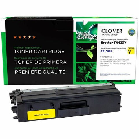 CIG Remanufactured High Yield Yellow Toner Cartridge for Brother TN433Y 201081P