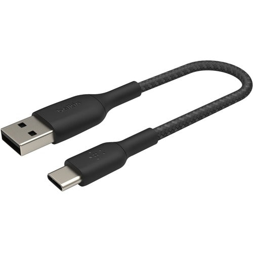 Belkin Braided USB-C to USB-A Cable (1m / 3.3ft, Black) CAB002BT1MBK