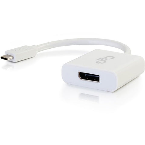 C2G USB C to DisplayPort Adapter Converter 4K 30Hz - White TAA 29481