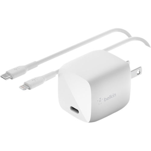 Belkin BoostCharge 30W USB-C GaN Wall Charger + USB-C to Lightning Cable WCH001DQ1MWH-B5