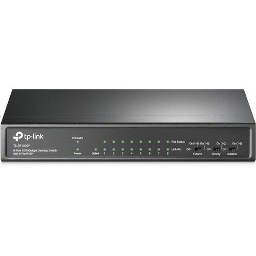 TP-Link 9-Port 10/100Mbps Desktop Switch with 8-Port PoE+ TL-SF1009P