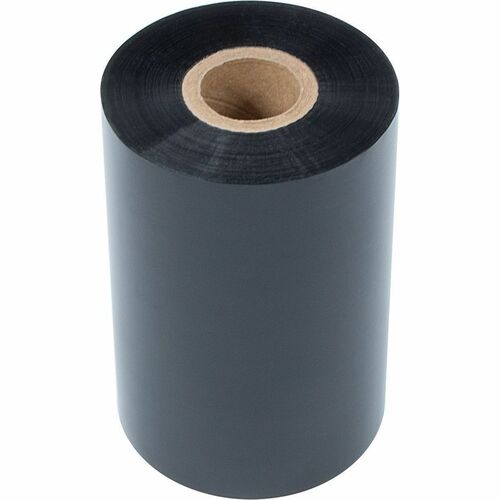 Brother 110mm (4.33") Wide TT Wax Ribbon, Black, 1" Core, 450m/Roll, 12 Rolls/Unit BWS1C450110