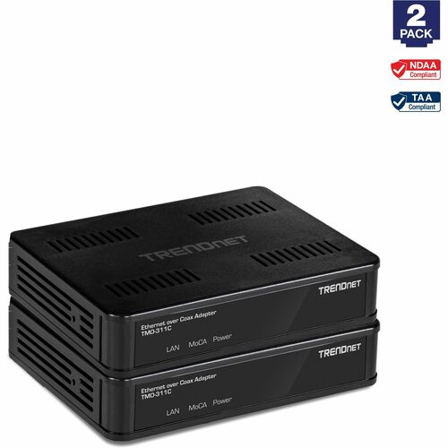 TRENDnet MoCA 2.0 Ethernet Over Coax Adapter (2-Pack) TMO-311C2K