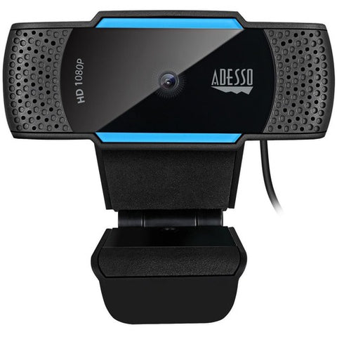 Adesso 1080P HD Auto Focus Webcam with Built-in Dual Microphone CYBERTRACK H5-TAA