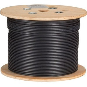 Black Box CAT6A Bulk Cable Stranded UTP 650 MHz CM PVC PoE 1000 ft C6ABC50-STR-BK-1000