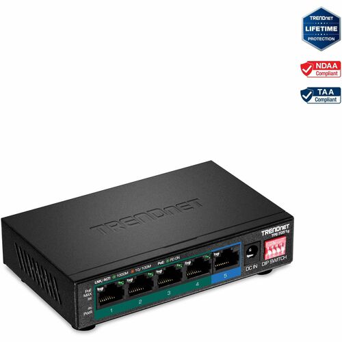 TRENDnet 5-Port Gigabit PoE+ Switch TPE-TG51G