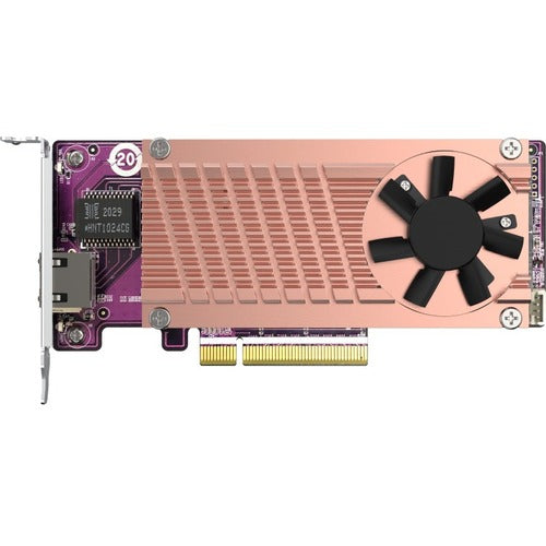 QNAP Dual M.2 2280 PCIe NVMe SSD &amp; Single-port 10GbE Expansion Card QM2-2P10G1TB