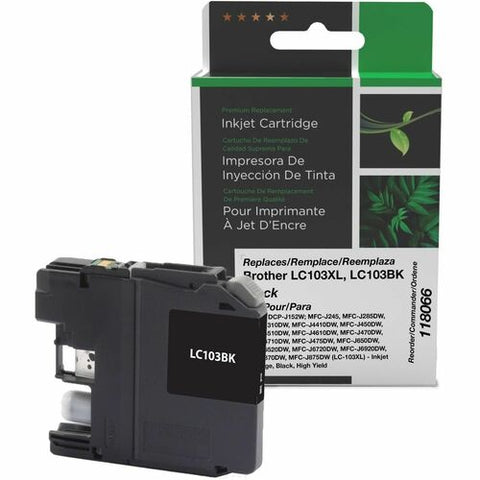CIG Remanufactured High Yield Black Ink Cartridge for Brother LC103 118066